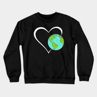 Cute Earth Day Heart Crewneck Sweatshirt